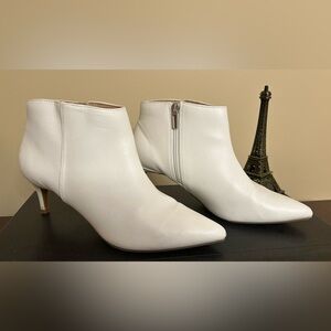 A New Day White Ankle Booties with Sleek Design